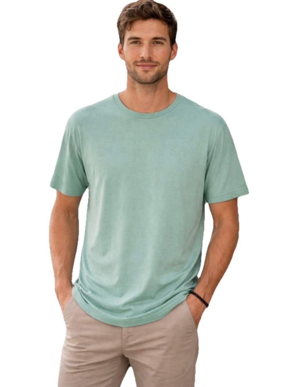 Cotton Citizen Men's Mint Green Crewneck Short Sleeve Cotton T-Shirt Size Medium